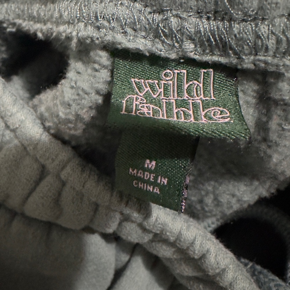 Wild Fable | EUC Teal/Sage Green Cozy Fleece Joggers Wide Leg Sweatpants (M) - Picture 5 of 10